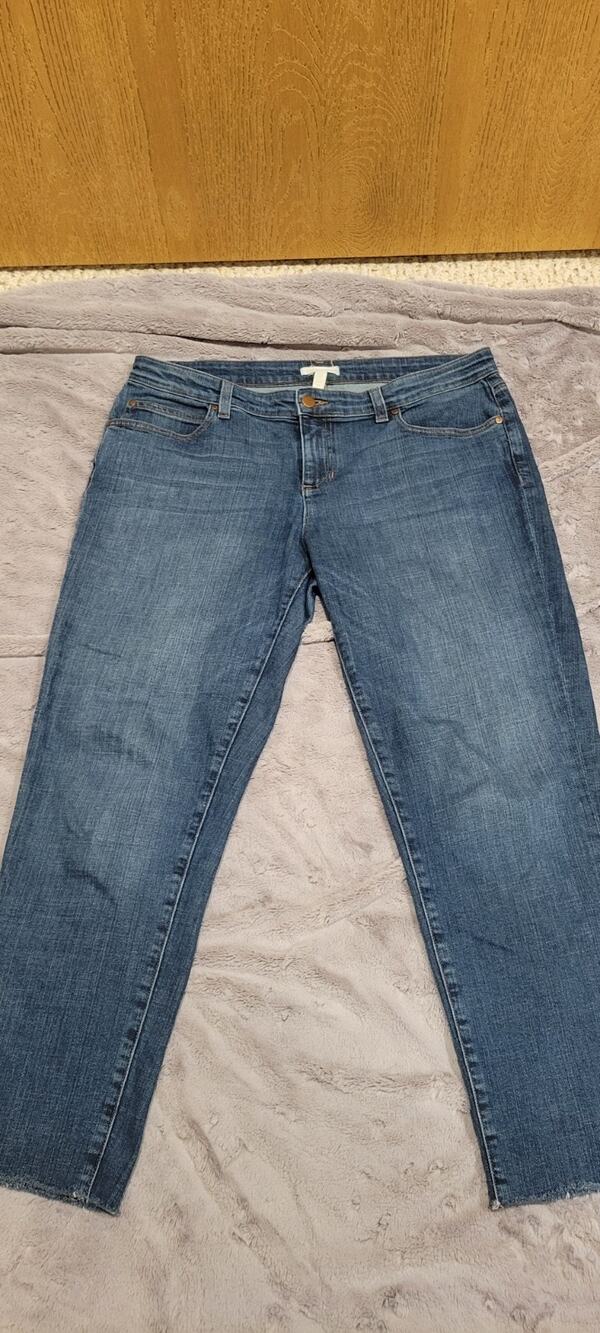 EILEEN FISHER Jeans Womens 10 Blue Straight Leg Denim Classic Medium Wash Casual